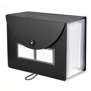 TEMU 1개 25포켓 폴더 정리함, 확장형 PP 파일 박스, 투명 내부 페이지 폴더, 미술 용품용 다용도 파일 폴더, 사무실, 학교, 가정용 수납에 적합, 종이/파일/영수증 정리함