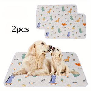 TEMU 2개 대형 강아지 배변패드 - 초강력 흡수, 미끄럼 방지 바닥, 세탁 가능 및 재사용 가능한 대형 강아지 훈련 패드, 케이지, 플레이펜, 침대용 - 강아지와 성견 모두에게 적합한 내구성 있는 위생 솔루션