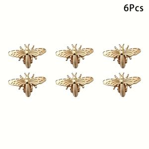 TEMU 금색 끝이 있는 벌 모양 플립 잠금 걸쇠 6개 세트입니다. 섬세한 벌 모티프가 특징이며, 가죽 프로젝트, 핸드백, 브리프케이스 및 지갑에 적합합니다. 이 걸쇠는 의류, 여행 가방 및 다양한 추가품을 위한 안전한 잠금을 제공합니다.
