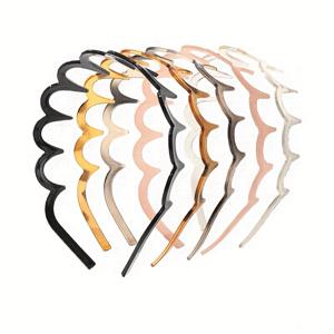 TEMU 검은색 웨이브 헤어밴드 5개 세트, 넓은 밴드, 컬러, 심플하고 내구성 강함, 미끄럼 방지, 세안 및 스킨케어용, 여성과 남성을 위한 헤어 액세서리