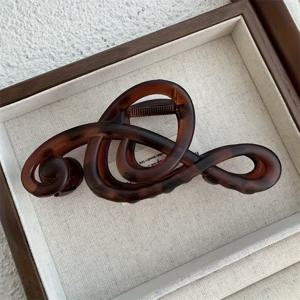 TEMU 여성을 위한 새로운 패셔너블한 음표 무광 헤어 클립, 뒤머리 업스타일용 클로 클립, 고급스러운 기품의 헤어 액세서리