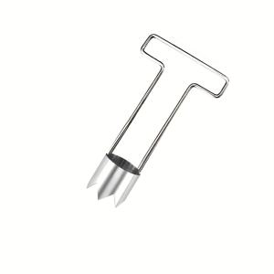 TEMU 1개 스테인리스 스틸 과일 및 채소 코어 T형, 고추, 사과, 배, 토마토, 후추 씨 제거기 - 내구성 강한 쉬운 사용 주방 도구, 씨 제거 도구 | 모던 주방 가젯 | 내구성 주방 도구, 채소 코어