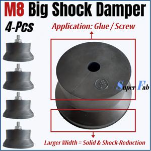 TEMU 4개 세트 헤비듀티 에어 컴프레서 & AC 쇼크 댐퍼 - 두꺼운 진동 감소 및 소음 감소 진동 차단기, 에어컨 유닛용 대형 고무 베이스, DIY 친화적 나사/접착 설치 (HVAC 호환)