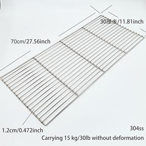 TEMU 두꺼운 와이어 바베큐 메시, 오븐 그리드, 그릴 네트, 실외 및 실내 사용을 위한 범용 그릴 랙, 강화된 두꺼운 재질로 제작, 전면 스테인리스 스틸 304 재질, 높은 하중 용량, 다양한 사양으로 제공