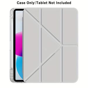 TEMU 아이패드 9.7'' 10.2'' 5세대 6세대 7세대 8세대 9세대 10세대 11세대 10.9'' 11'' 에어 1 2 3 4 5 6 7 11 2024 2025 미니 6 7 8.3'' 프로 11 2018 2020 2021 2022 태블릿 보호 케이스 투명 3+Y-폴드 아크릴 안티벤딩 신형 하드 케이스 펜 홀더 자동 슬립/ 지원