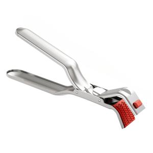 TEMU 고강도 스테인리스 스틸 잠금 장치 핫플레이트 클램프 - 한 손 조작 및 인체공학적 핸들, 그릇/찜기/접시용 클램프, 오븐, 인덕션 쿡탑, 바비큐용, 식기세척기 사용 가능 - 미끄럼 방지 잠금 시스템이 있는 다기능 주방 클램프 도구