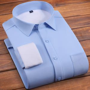 TEMU 남성용 솔리드 컬러 보온 안감 두꺼운 셔츠, 신상 가을 겨울 남성 셔츠, 작업복 안감 추위 방지 셔츠