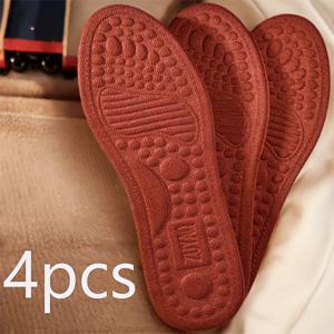 TEMU 4개입 5D 마사지 깔창 - 뒤꿈치, 아치, 척추 보호 - 남녀공용 쿠션 신발 깔창 (스니커즈, 부츠, 슬리퍼용) - 사계절 발 관리