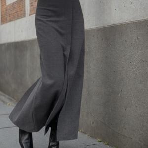 TEMU 여성용 가을/겨울 프렌치 스타일 우아한 H라인 프론트 슬릿 포켓 트위드 스커트, 다용도 겨울 트위드 스커트, 데일리 베이직 스커트, 출퇴근 및 외출용