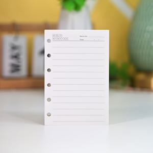 TEMU A7 루즈리프 교체용 속지, 채우는 종이 60매/120페이지 - 두꺼운 타입 - 6穴 루즈리프지 - 6穴 루즈리프 바인더와 호환 - 계획책 - 다이어리