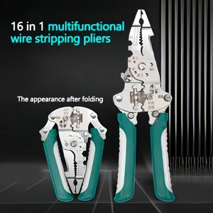 TEMU 접이식 다기능 산업용 등선관 스트리퍼, 내구성이 뛰어난 고탄소강 정밀 도구, 절단, 압착 및 스트리핑에 적합 - 모든 전기 작업에 필수 - 할로윈, 추수감사절, 크리스마스 필수품