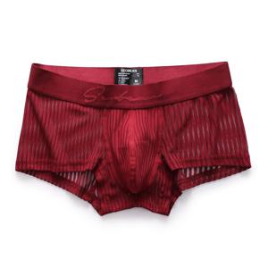 TEMU 남성 플랫 탄성 드로즈 남성 섹시 메쉬 반투명 단색 이지 U-포치 통기성 청소년 탄성 스포츠 사각 반바지 헤드