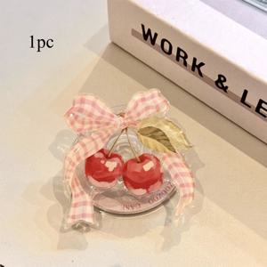 TEMU 한국식 달콤한 체리 리본, 독특한 디자인, 아름다운 액세서리, 카툰 스타일, 컴팩트한 디자인, 장식용 스탠드, 창의적인 사진과 선물에 필수, 조절 및 접이식, 편리하고 휴대하기 쉬움