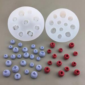 TEMU 블루베리 및 라즈베리용 투피스 실리콘 몰드, 장식에 적합