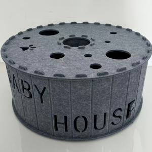 TEMU 펠트 재질의 이중 레이어 고양이 스크래칭 보드 터널, 반폐쇄형, 통기성, 분리 가능, 무취, 내구성, 털 빠짐 없음