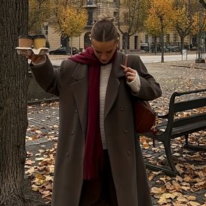 TEMU 여성용 다용도 단색 스카프, 겨울 따뜻함, 긴 숄 스카프, 가을 및 겨울에 적합, 휴일 선물로 이상적