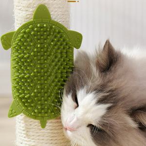 TEMU 애완 고양이 및 강아지 스크래처 마사지기, 이치 완화를 위한 애완 동물 그루밍, 다양한 테이블 및 의자 다리에 쉽게 부착할 수 있는 조절 가능한 스트랩이 특징이며, 편안함을 높이기 위해 203개의 둥근 빗살이 있습니다.