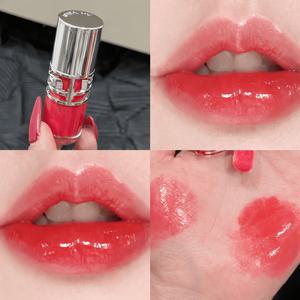 TEMU 물광 미러 립틴트 스트로베리 레드 피부톤을 밝혀주는 과즙 물광 립