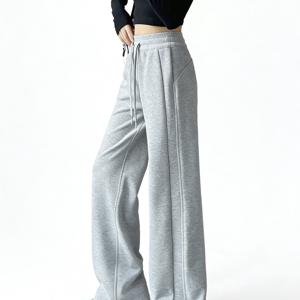 TEMU 여성 와이드팬츠 여성 트레이닝바지 봄 얇은 루즈핏 하이웨스트 데일리 출퇴근 바지 편안한 착용감 캐주얼 코디 추천