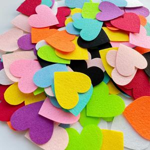 TEMU 혼합 색상 펠트 하트 장식 110개 - 카드 제작/스크랩북용 레이저 컷, 고품질 펠트 - 장식 공예, 재봉 부착, 다용도 부직포 패치, 발렌타인데이, 부활절, 어버이날, 아버지의 날에 적합