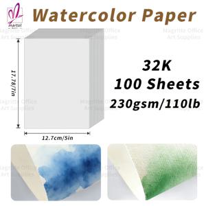 TEMU 수채화 용지 100매 대용량 팩, 230Gsm/110Lb, 5×7인치 크기. 고품질 두꺼운 미술 용지는 수채화, 드로잉, 과슈, 페인팅에 적합합니다.