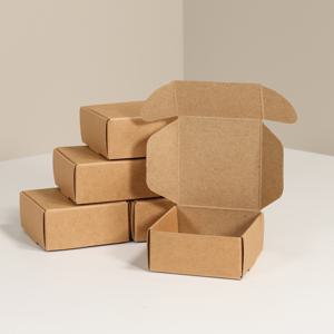 TEMU 20/50개 | 5.5x5.5x2.5cm 카드보드 미니 박스, 화이트/브라운 옵션, 사각 분할 박스, 소규모 비즈니스 제품 포장에 이상적, 재활용 가능, 핸드메이드 비누/캔들/아로마테라피/소매 포장용