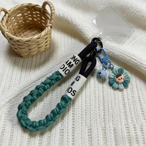 TEMU 수제 멀티컬러 패셔너블 플로럴 앤 스타 벨 폰 넥스트랩, 가방 및 컵 펜던트, 휴대폰 케이스, 가방, 카메라, USB 드라이브, ID 배지에 적합한 범용 클립 폰 체인