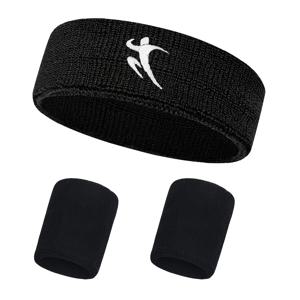 TEMU 3개 세트 자수 스포츠 헤드밴드 및 손목 밴드, 높은 탄성, 편안함, 통기성 특징, 러닝, 농구, 피트니스 등 활동에 적합, 남녀 모두에게 효과적인 땀 흡수