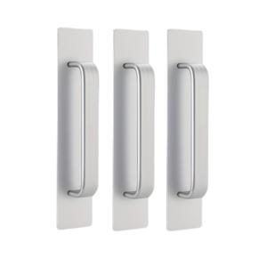 TEMU 3개입 현관문 손잡이, 펀치 프리 원형 블랙, 유리문 손잡이, 차고 문, 옷장 문에 적합