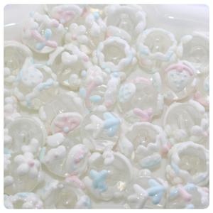 TEMU 20개 16mm 투명 아크릴 페인팅 비즈, 팔찌, 폰 체인, 차량용 걸이, 공예 부자재, 장식용 쥬얼리 제작 용품을 위한 손으로 페인팅된 비즈 모음