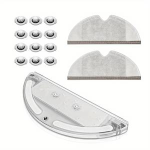 TEMU XIAOMI Roborock 모델 S50, S51, S55, T61 호환 교체 부품 키트 (물탱크 1개, 걸레 2개, 물탱크 필터 12개 포함) - 진공 청소기 보충 액세서리