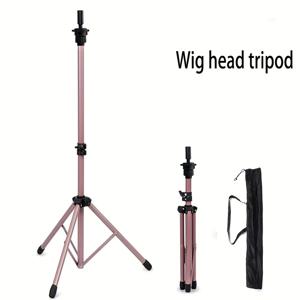 TEMU 심넷 조절 가능한 금속 가발 머리 스탠드와 휴대용 가방 - 마네킹 헤드용 3단 삼각대, 블랙, 핑크, 골든 - 헤어 스타일링 및 훈련에 이상적, 남녀 공용 성인용, 헤어 스타일링 장비|조절 가능한 헤드 스탠드|내구성 있는 금속 스탠드, 가발 머리 스탠드, 가발 머리, 마네킹, 가발 스탠드 및 가발 머리, 가발 스타일리스트용 가방, 가발 스탠드