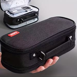 TEMU 1개 대용량 필통, 중고등학생을 위한 심플한 필기구 보관함, 넉넉한 스테이셔너리 정리함