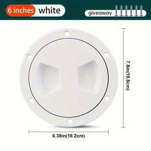 TEMU 미끄럼 방지 해양 원형 데크 플레이트가 있는 투명 ABS 플라스틱 검사 해치, 4, 5 또는 6인치로 제공, 요트 추가용으로 설계됨