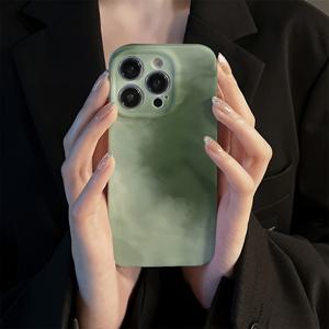 TEMU 아이폰 15/15플러스/15프로/15프로맥스, 아이폰 14/14플러스/14프로/14프로맥스, 아이폰 13/13프로/13프로맥스, 아이폰 12/12프로/12프로맥스, 아이폰 11/11프로/11프로맥스, 아이폰 7/8플러스, 아이폰 Xr/Xs맥스 단순 얼룩 녹색 폰 케이스