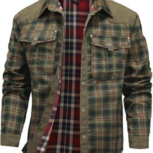 TEMU 미국 빈티지 체크 패치워크 셔츠, 더블 포켓, 스타일리시한 가을 컬렉션, 컬리지 스타일