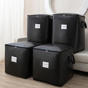 TEMU 4개 세트 헤비 듀티 이사 가방, 이사 상자, 대용량 수납 가방, 접이식 이사 용품 강력한 지퍼 및 손잡이, 기숙사 및 가정용 포장 가방, 수납 가방, 집 정리 수납함