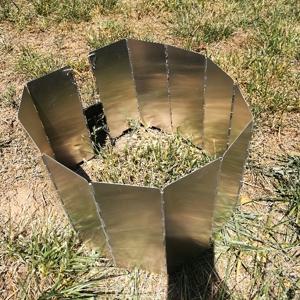 TEMU 캠핑 스토브용 윈드스크린, 12판 초경량 접이식 캠핑 윈드스크린 휴대용 캠핑 스토브 방풍막