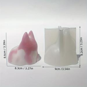 TEMU 3D 만화 고양이 실리콘 몰드 - 캔들, 비누, 레진 공예용 DIY 홈 데코 장식 만들기 키트