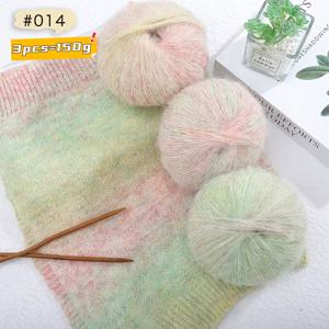 TEMU 3개 묶음, 섹션 염색 알파카 바다, 컬러풀 알파카 바다, 니트 스웨터, 숄, 손으로 짠 원사 묶음