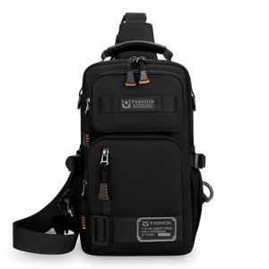 TEMU 스타일리시 남성용 체스트백, 초경량 대용량 멀티펑셔널 캐주얼 아웃도어 스포츠 가방