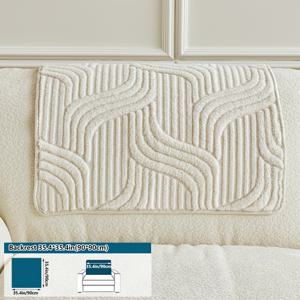 TEMU 1개 플러시 미끄럼 방지 소파 커버, 모던하고 고급스러운, 반려동물 친화적, 통기성 좋고 스타일리시한 홈 데코레이션용. 거실, 침실 또는 사무실에 적합하며, 폴리에스터 원단으로 제작되었으며, 세탁기 사용 가능, 무지 인쇄.