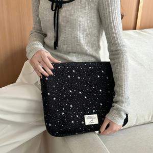 TEMU 반짝이는 별 디자인의 노트북 가방, iPad 및 MacBook 호환, 10/11인치, 13/14인치, .6인치 사이즈 지원, 충격 흡수 내부 기능