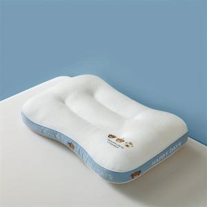 TEMU 1개, 곰돌이 테마 부모-베개 속, 부드럽고 목에 친화적, 수면 관리, 통기성 좋고 상쾌함, 높은 탄성 지지, 다용도 사용, 다기능 베개, 완벽한 선물