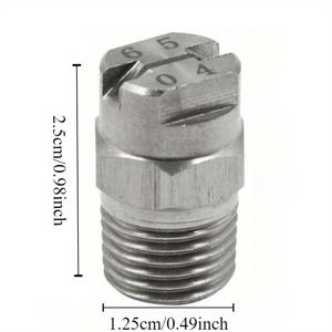 TEMU 고압 스테인리스 스프레이 노즐 1개 - 고압 세척기용, 플랫 제트 및 미스트 청소 노즐에 적합, 효율적인 표면 청소를 위한 내구성 있는 교체 액세서리, 표면 청소 도구 | 플랫 제트 노즐 | 견고한 구조, 호스 스프레이 노즐