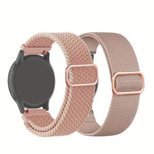 TEMU Garmin Venu, Forerunner 245, Vivoactive 4S용 18/20/22mm 브레이드 스트레치 나일론 시계 끈, 삼성 7/6/5/4 (40mm 및 44mm)용 스트레치 손목 밴드 (Watch 5 Pro 밴드 및 Watch 4 Classic 포함)