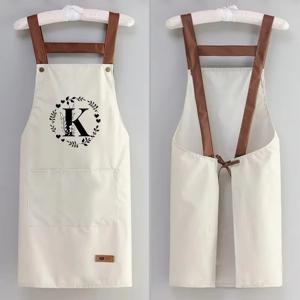 TEMU 남녀 모두에게 적합한 조절 가능한 턱받이 앞치마. 이 튼튼한 캔버스 앞치마는 주머니가 있어 레스토랑이나 가정 주방의 요리사에게 완벽합니다. 선물로 스타일리시한 선택이며, 26개의 글자 디자인으로 구성되어 있습니다.