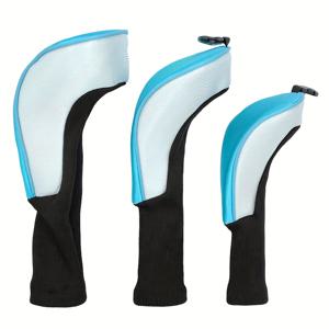 TEMU 드라이버, 우드 및 하이브리드를 위한 스타일리시한 골프 클럽 커버 세트, 3개입