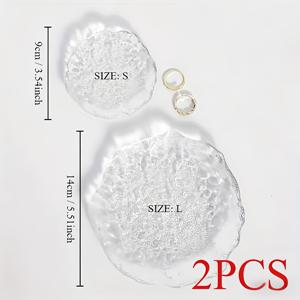 TEMU 불규칙 유리 주얼리 디스플레이 트레이, 주얼리, 열쇠, 네일 아트, 사진 촬영에 적합, 웨딩용 창의적인 디스플레이 트레이, 침실, 가정 거실, 욕실, 현관, 디스플레이 캐비닛, 파티, 주얼리 트레이에 적합