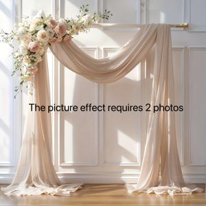 TEMU 웨딩 아치 튤 원단 벨 1개, 17